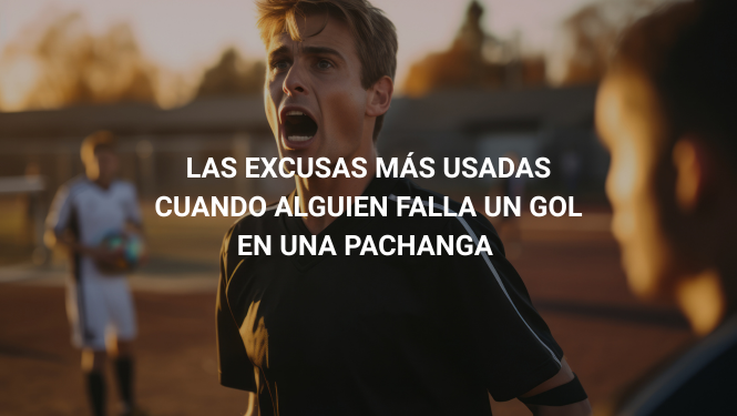 Las excusas más usadas cuando alguien falla un gol en una pachanga